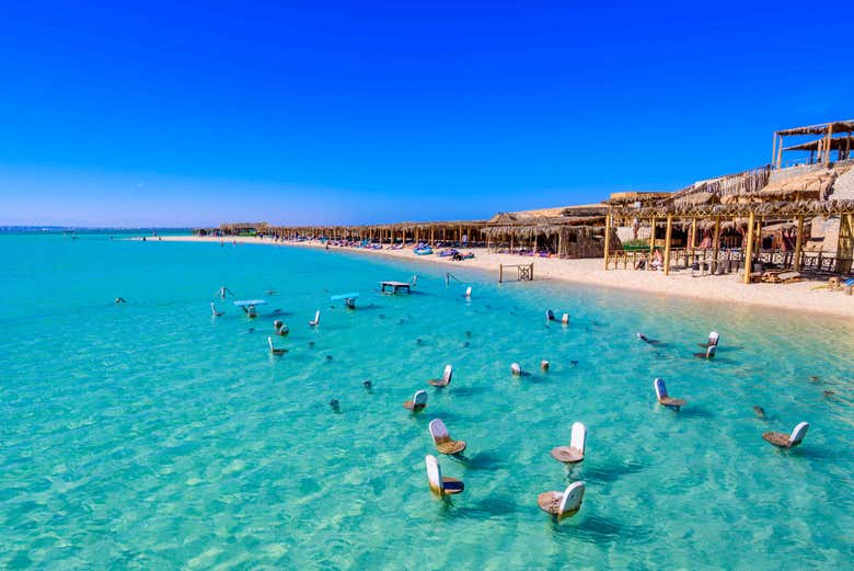 Swim up seats in Orange Bay